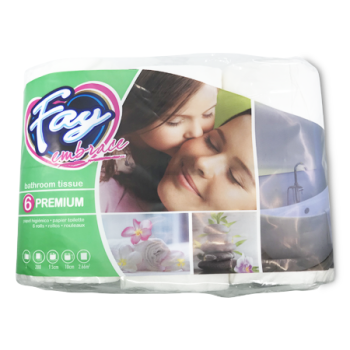 FAY EMBRACE BATHROOM TISSUE PAPER 6PK