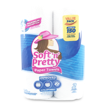 SOFT N PRETTY PAPER TOWELS 2PK