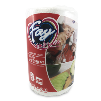 FAY AMBRACE MEGA ROLL PAPER TOWEL 250 SHEETS