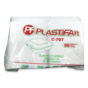 PLASTIFAR HINGED LID BOX 1 SECTION 50 UNITS 