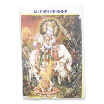 THE LITTLE STORE KRISHNA YELLOW PRINTED FLAG 