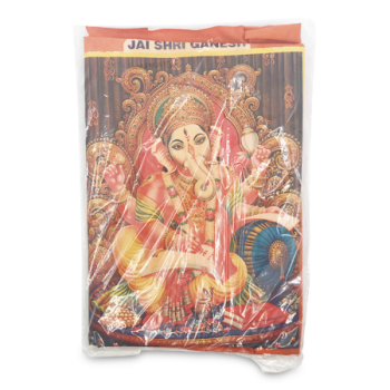 THE LITTLE STORE GANESH ORANGE PRINTED FLAG 