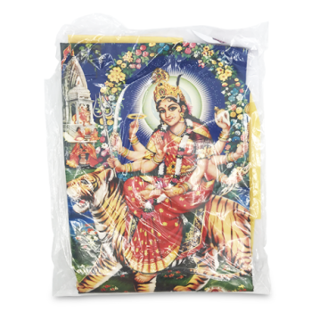 THE LITTLE STORE DURGA YELLOW PRINTED FLAG