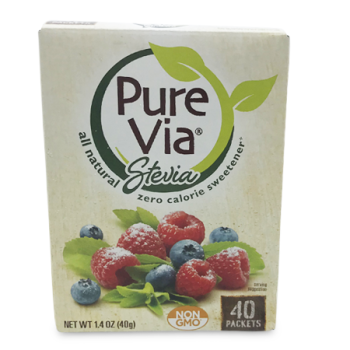 PURE VIA STEVIA SWEETENER 40 PACKETS