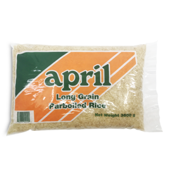 APRIL LONG GRAIN PARBOILED RICE 3600G