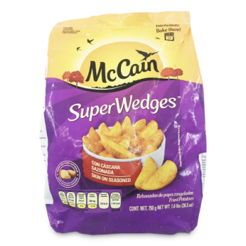 MC CAIN SUPER SEASONED WEDGES 750G