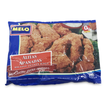 MELO BREADED CHICKEN WINGS 454G