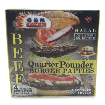 G&M BEEF BURGER PATTIES 454G