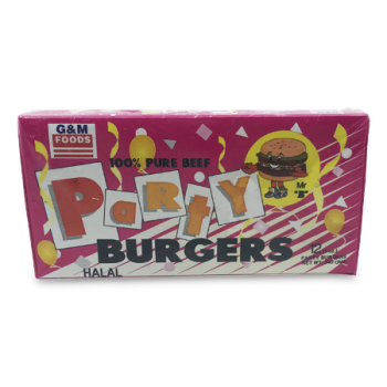 G&M 100% PURE BEEF BURGERS 12X1OZ 340G