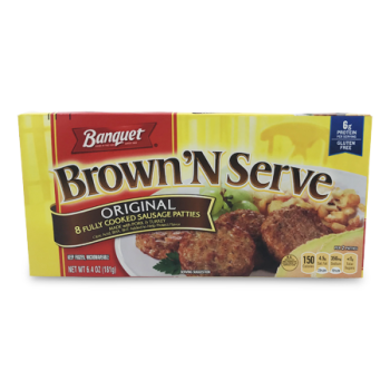 BANQUET BNS ORIGINAL SAUSAGE PATTIES 181G