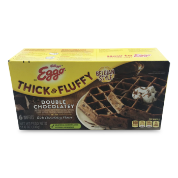 KELLOGG'S EGGO THICK & FLUFFY DOUBLE CHOC WAFFLES 10'S 11.6OZ
