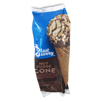 BLUE BUNNY HOT FUDGE CONE 4.6OZ