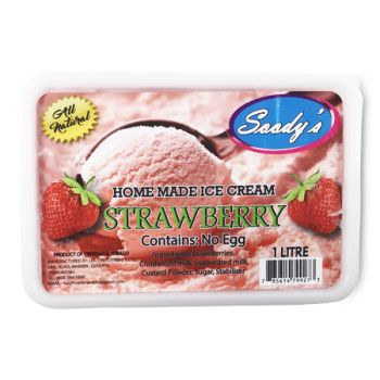 SOODY'S STRAWBERRY ICE CREAM 1L