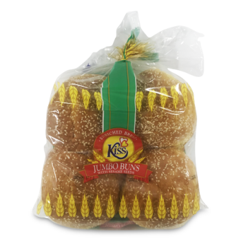 KISS JUMBO BUNS W/SESAME SEEDS 500G