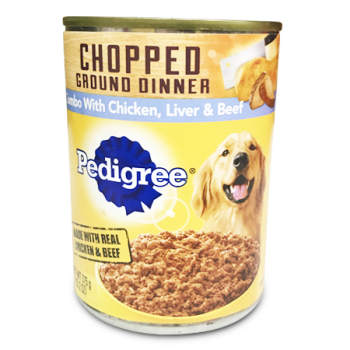 PEDIGREE CHOPPED CHICKEN/LIVER/BEEF 375G