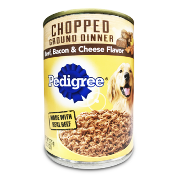 PEDIGREE CHOPPED BEEF,BACON & CHEESE 375G