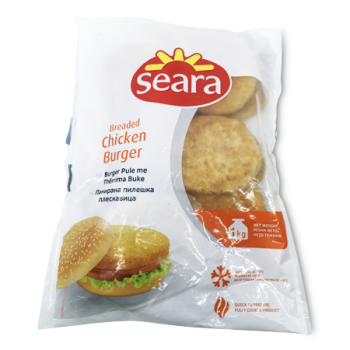 SEARA BREADED CHICKEN BURGER 1KG