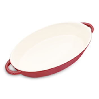 OVEN FRESH OVAL CERAMIC BAKING DISH 12"