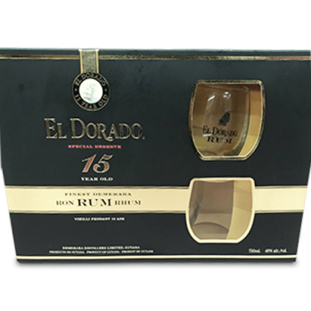 EL DORADO 15YR RUM 2PK GLASS SET 750ML
