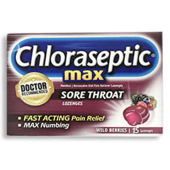 CHLORASEPTIC WILD BERRIES MAX SORE THROAT 15'S