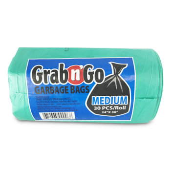GRAB N GO GARBAGE BAGS MEDIUM 30'S