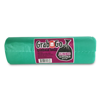 GRAB N GO JUMBO GARBAGE BAGS 10PCS