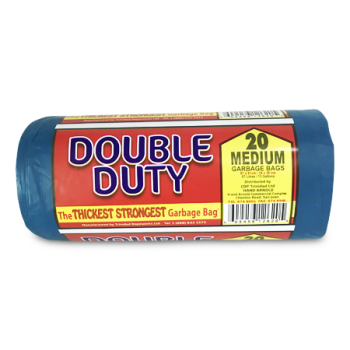 DOUBLE DUTY GARBAGE BAGS MED 20'S