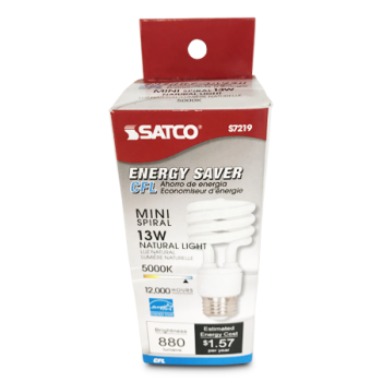 SATCO MINI SPIRAL 13W BULB 