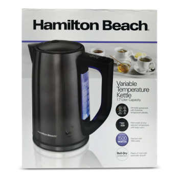 HAMILTON BEACH VARIABLE TEMPERATURE KETTLE 1.7L 