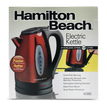 HAMILTON BEACH STAINLESS STEEL KETTLE  1.7L