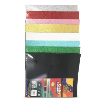 CRAFTY COVERS GLITTER BOARD 5 SHEETS