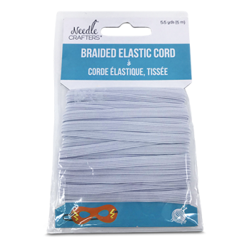 BRAIDED ELASTIC CORD 5.5YRDS 