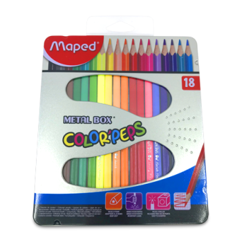MAPED METAL BOX COLOR'PEPS COLOURING PENCILS 