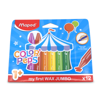 MAPED COLOR PEPS WAX JUMBO CRAYON 12PCS
