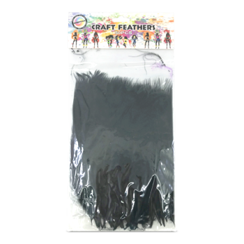 ESSENTIALS BLACK CRAFT FEATHERS 50PCS 
