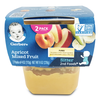 GERBER APRICOT MIXED FRUIT 2'S 226G