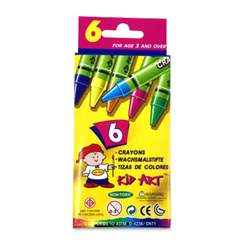 KID ART CRAYONS 6PCS 