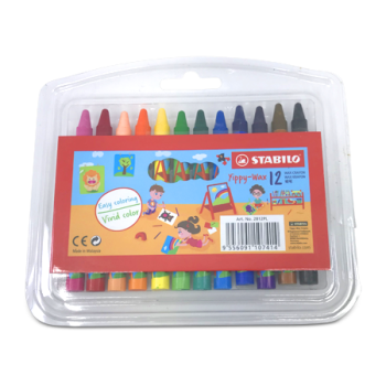 STABILO EASY COLORING WAX CRAYON 12PCS