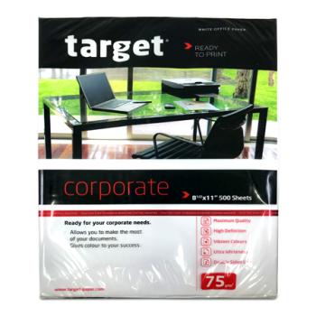 TARGET LETTER SIZE OFFICE PAPER 500SHEETS 81/2X11"