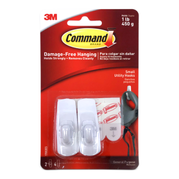 3M COMMAND BRAND SMALL UTILITY HOOKS 