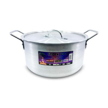 ESSENTIALS ALUMINUM STOCK POT 28CM