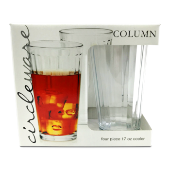 CIRCLEWARE COLUMN 17OZ 4PCS