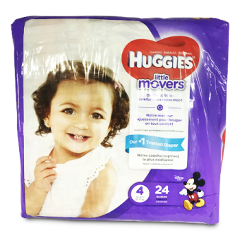 HUGGIES LITTLE MOVERS STEP 4 24'S