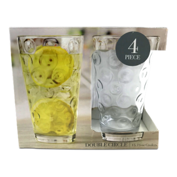 DOUBLE CIRCLE GLASS 4PCS