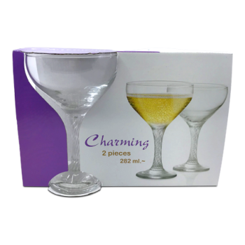 CHARMING WINE GLASS 282ML 2PCS 
