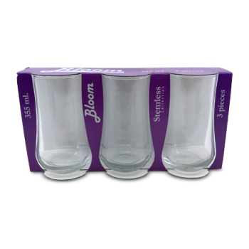 BLOOM STEMLESS COLLECTION 355ML 3PCS 
