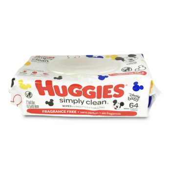 HUGGIES SIMPLY CLEAN WIPES 64'S