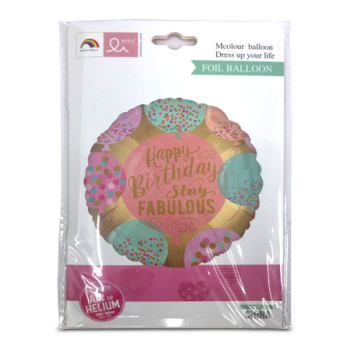 FOIL BALLOON HAPPY BIRTHDAY BALLOON 45CM 