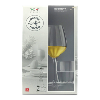 INCONTRI 4 WINE GLASS 4 DRINKING GLASS 