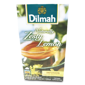 DILMAH NATURALLY ZESTY & LEMON TEA 20'S